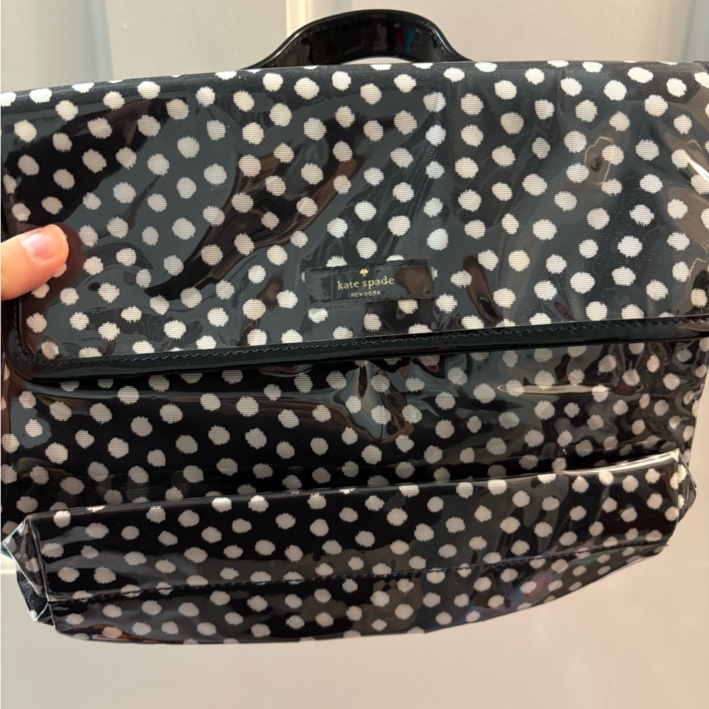 Kate Spade Lita Brook Place Musical Dots Black Multi Travel Make Up Bag